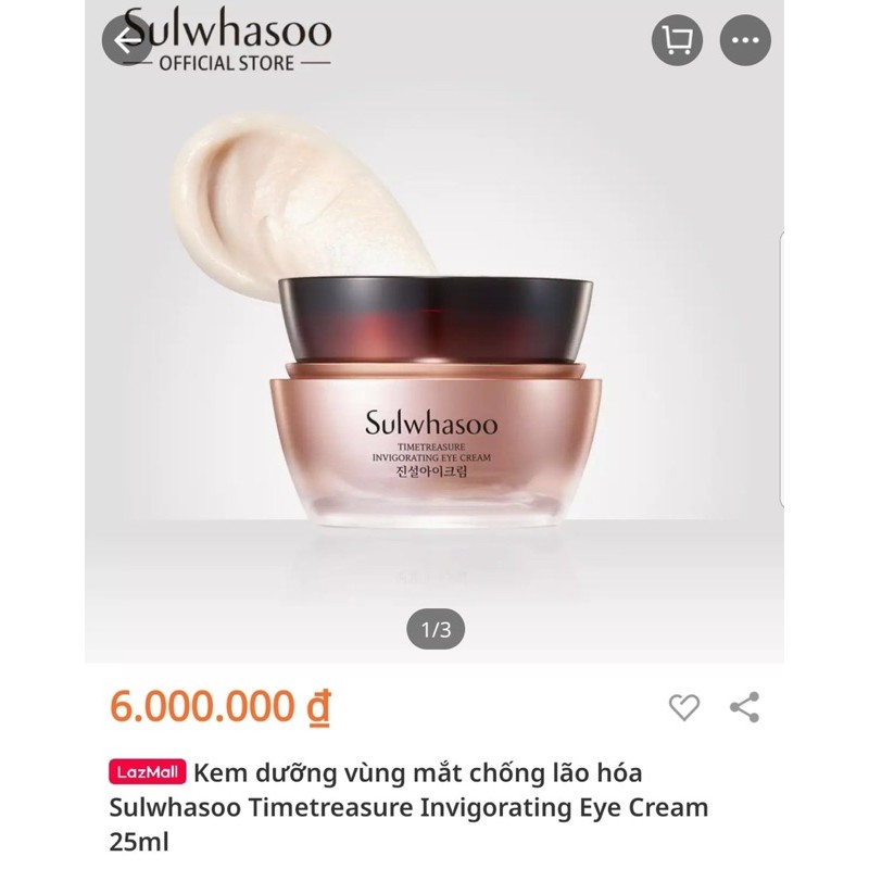 KEM MẮT SULWHASOO THÔNG ĐỎ MỚI NHẤT 2020 | BigBuy360 - bigbuy360.vn