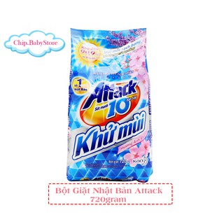 {Combo 10 gói} Bột Giặt Nhật Bản Attack - 720gr