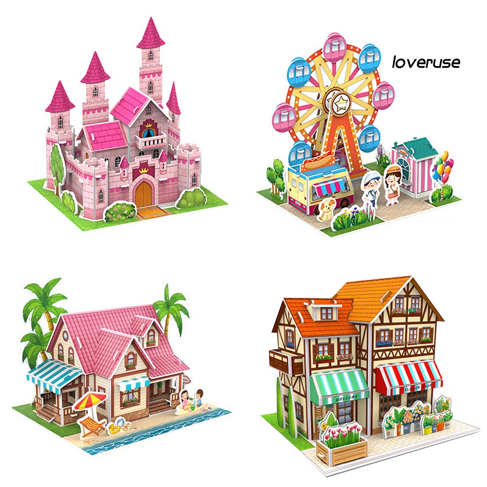 Bộ đồ chơi lắp ráp mô hình ngôi nhà 3D cho bé