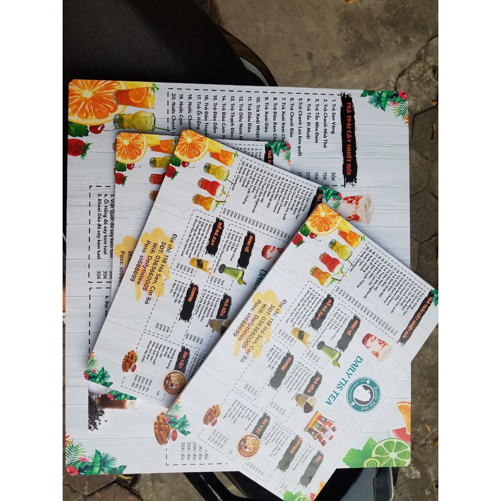 Menu formex cứng cáp, siêu sang và đẹp