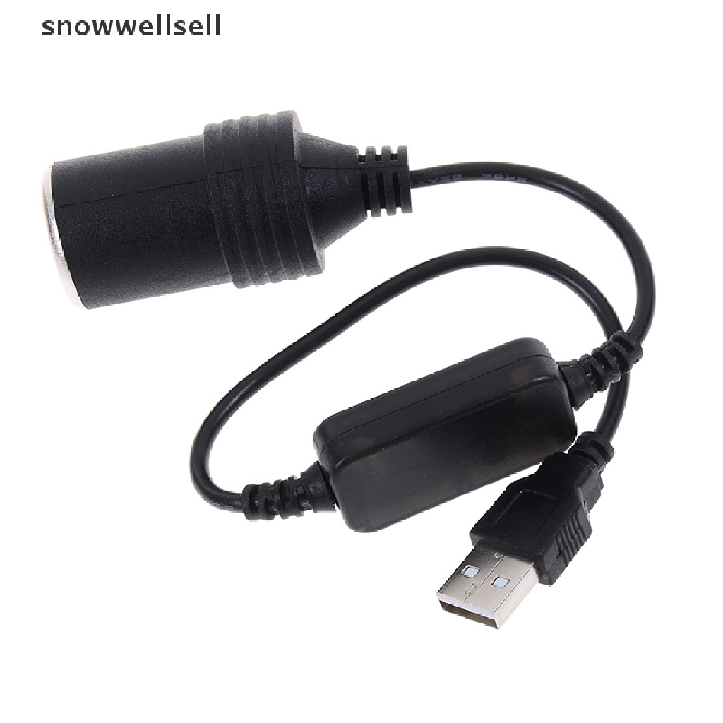 Đầu chuyển đổi ổ cắm bật lửa điện xe hơi cổng USB 5V 2A sang 12V 8W tiện lợi