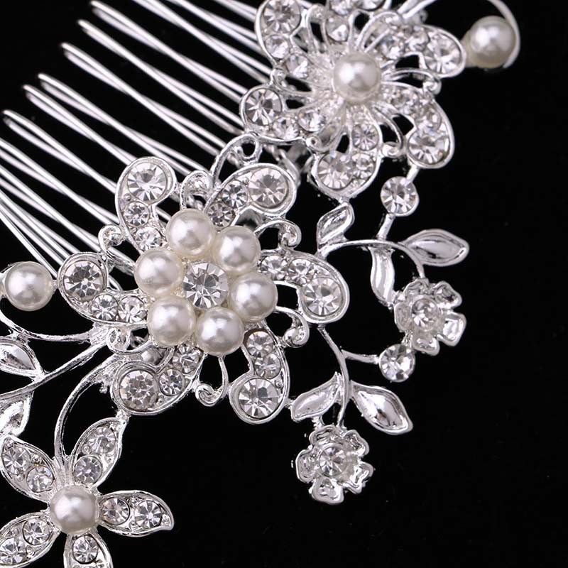 Lược cài tóc đính ngọc trai sang trọng cho cô dâu