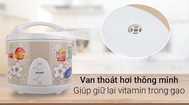 Nồi cơm điện Sharp 1.8 lít KS-N191ETV  - Hàng Mới 100% Chính Hãng - Sản Suất Thái Lan và việt nam
