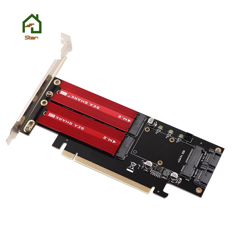Bộ chuyển đổi M2 NVMe SSD NGFF sang PCIE 3.0 X16 MSATA PCI Express 3.0 NVME M.2 SSD & M.2 AHATA và MATCI