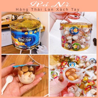 [SẴN SHOP] Bánh Quy Socola Kem Chocolate Sữa Star Cup Maoji Xô Lớn 100 Chén Thái Lan Kèm Muỗng Siêu Ngon Cho Trẻ