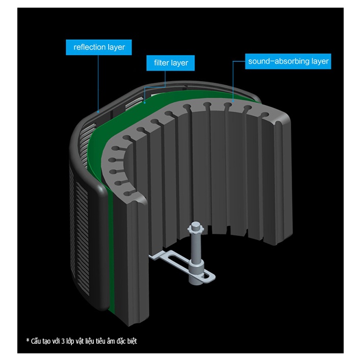 Màng Chắn Âm Cho Micro Phòng Thu Alctron PF66 - Hàng Chính Hãng
