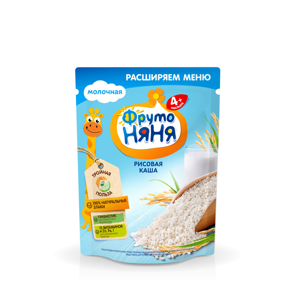 Bột ăn dặm gạo sữa Fruto Nyanya 200g