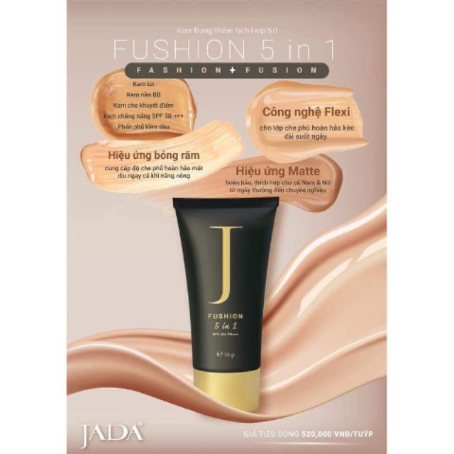Kem trang điểm chống nắng JADA Fushion 5in1