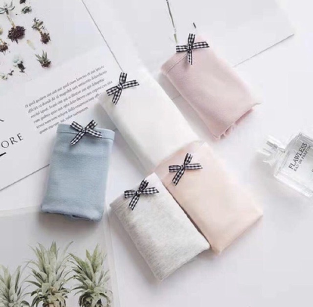 [Mã 12FASHIONSALE1 giảm 10K đơn 50K] Quần lót cotton phối nơ kiểu dáng xinh xắn 102LP | BigBuy360 - bigbuy360.vn