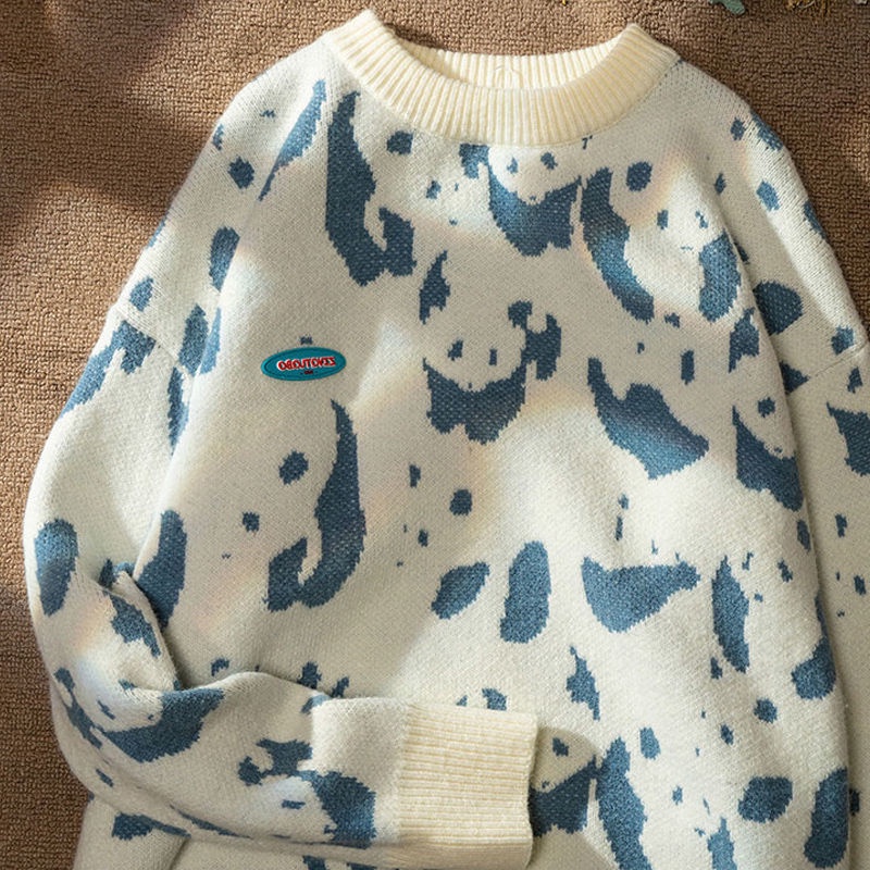 Áo Sweater Dệt Kim Cổ Tròn Dáng Rộng Mềm Mại Thời Trang Thu Đông Cho Nữ