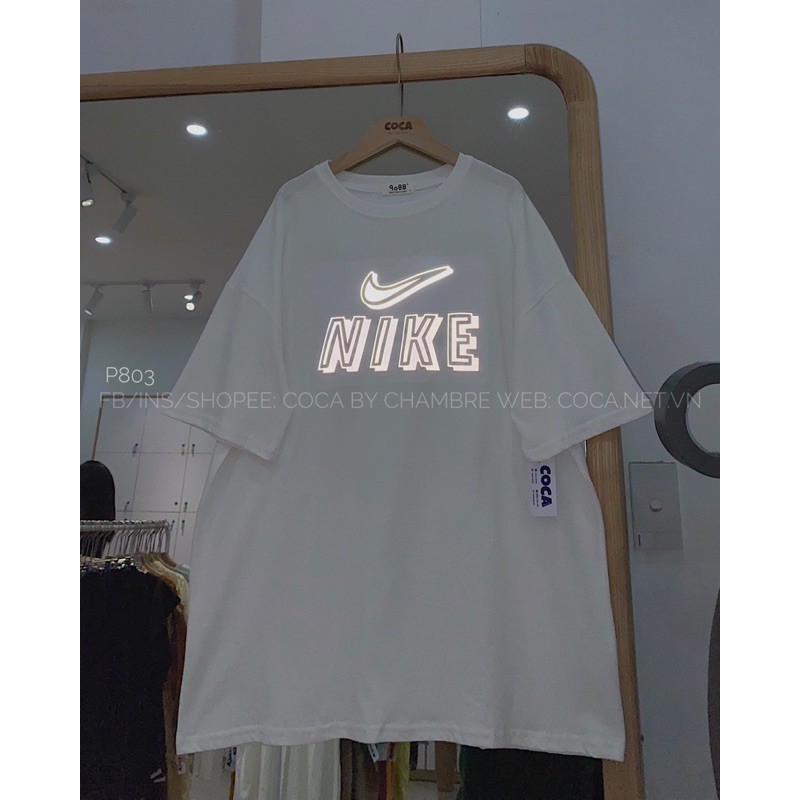 [P803]🍧 Áo thun áo phông unisex phản quang in logo dập nổi vải mỏng mát (Có sẵn/ảnh thật) | BigBuy360 - bigbuy360.vn