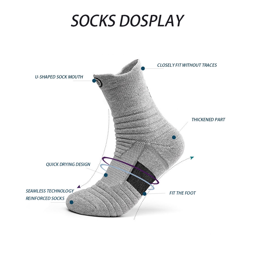 1 đôi tất cotton chống trượt thoải mái thoáng khí