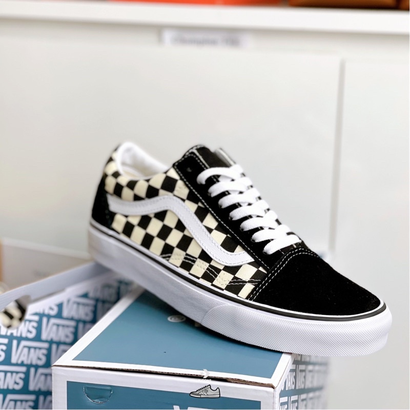 VANS OLD SKOOL CHECKER BLACK/WHITE | Giày Thể Thao Vans Trượt Ván