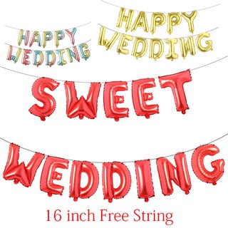 16 inch Ngọt Ngào Hạnh Phúc Tiệc Cưới THƯ Helium Lá Bóng Bay Khí Tiệc Cưới Biểu Ngữ Đảng Nhà Cung Cấp Trang Trí