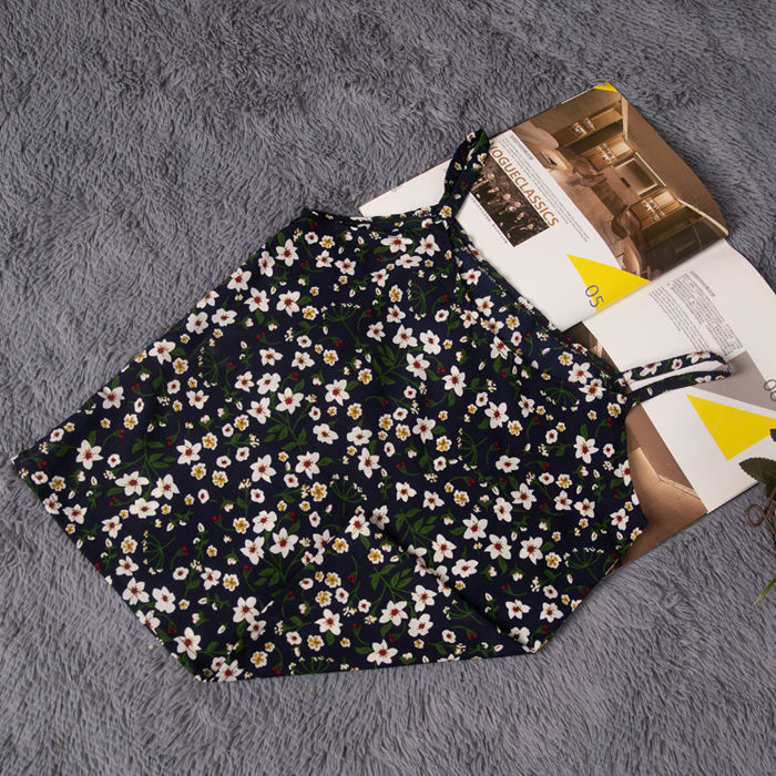 Áo Hai Dây Họa Tiết Hoa Phong Cách Hàn Quốc Quyến Rũ