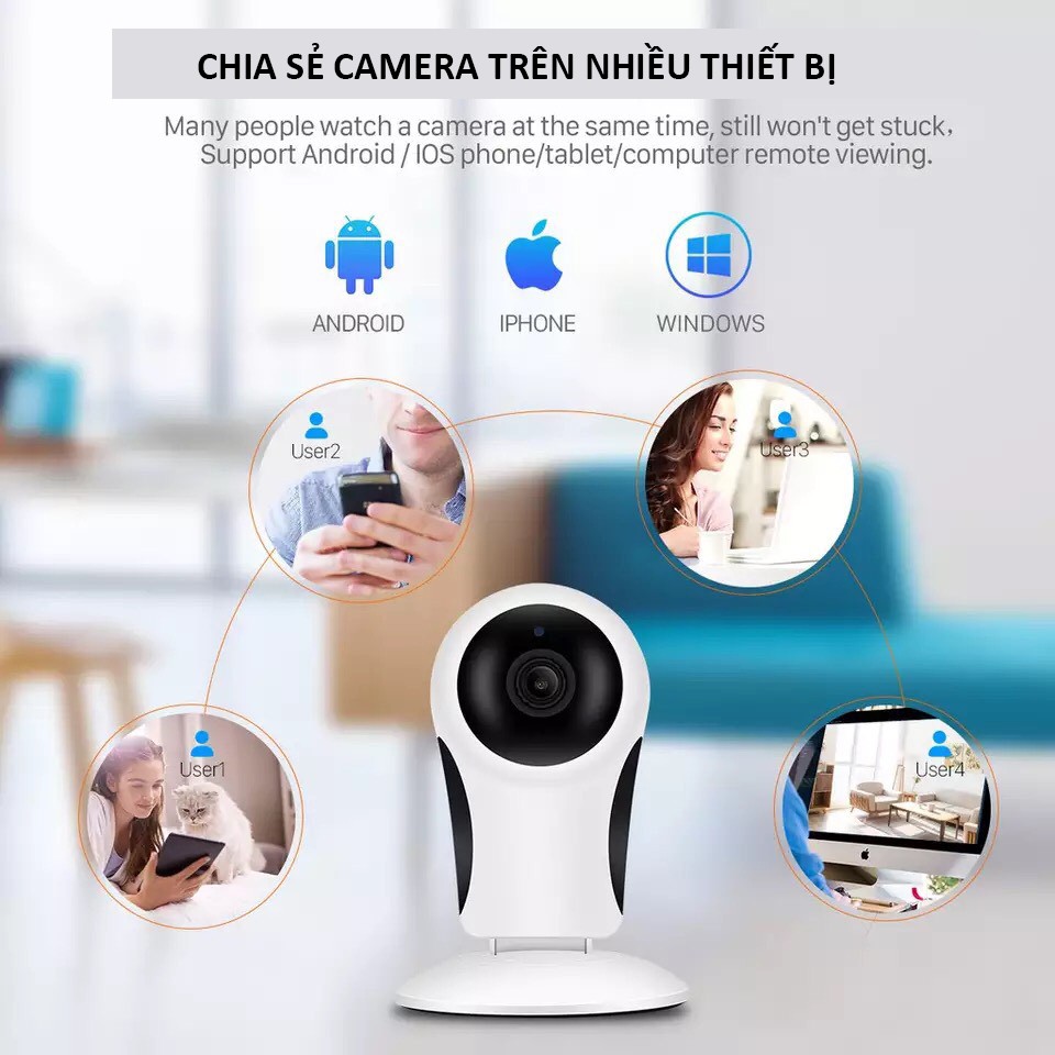 Camera WiFi Mini Yoosee C21 Góc Nhìn Toàn Cảnh 180 Độ Không Góc Chết, Kèm Thẻ Nhớ | BigBuy360 - bigbuy360.vn