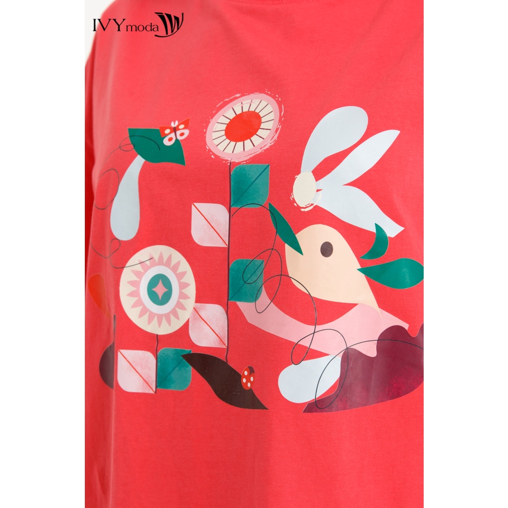 Áo thun nữ in họa tiết IVY moda MS 57B9242