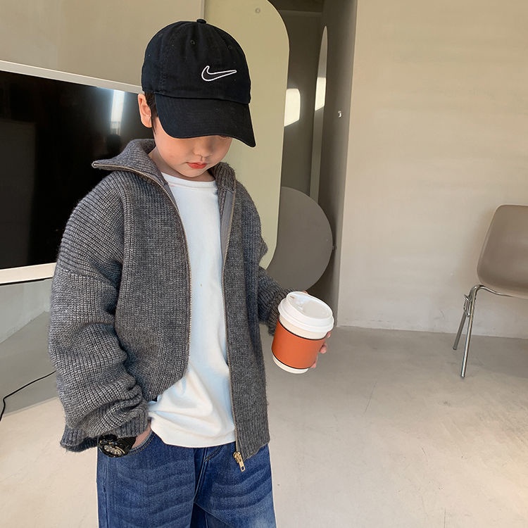 Áo Khoác Len cardigan Phong Cách Hàn Quốc Cho Bé Trai