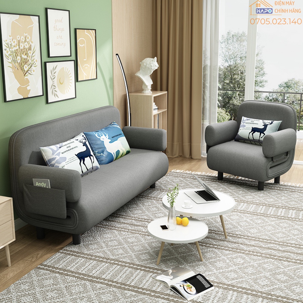 Sofa Giường Gấp Gọn Thông Minh Có Đệm Tay,  Sofa Bed Cao Cấp Êm Ái Kèm Túi Đựng Đồ Tiện Lợi Kiểu Dáng Hiện Đại | BigBuy360 - bigbuy360.vn