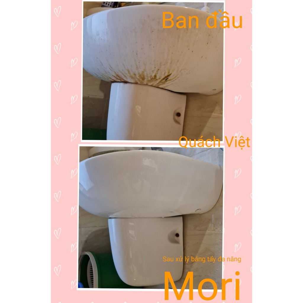 Kem tẩy đa năng MORI - đánh bay cặn canxi trên vách kính, vòi inox và tẩy sạch xoong nồi