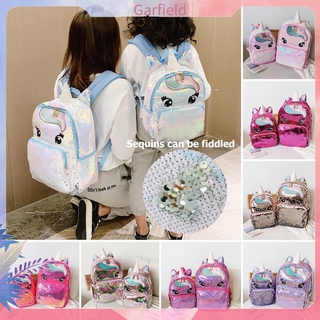 Cartoon Women Sequin Backpack Teenager Girl Shoulder Book Schoolbag