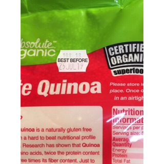 HẠT DIÊM MẠCH (QUINOA) ÚC ( date T7/2019)
