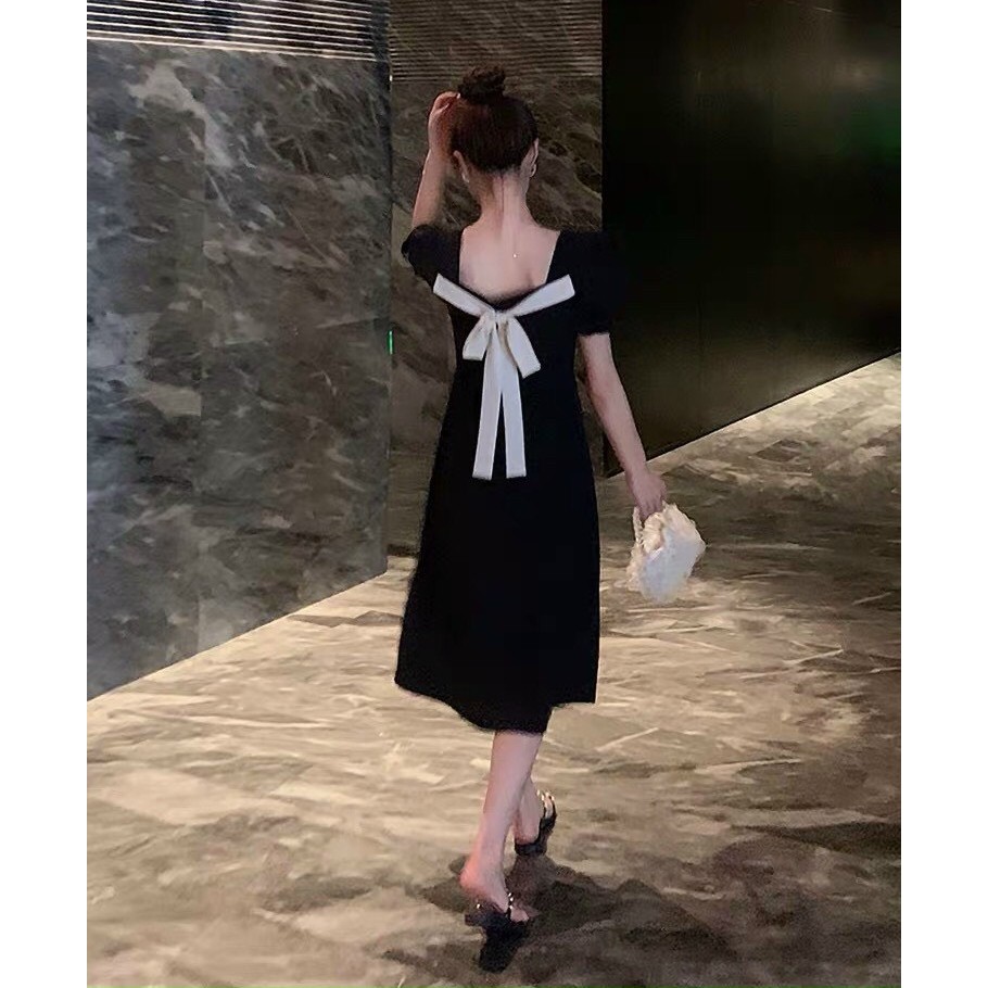 Đầm maxi lưng thắt nơ