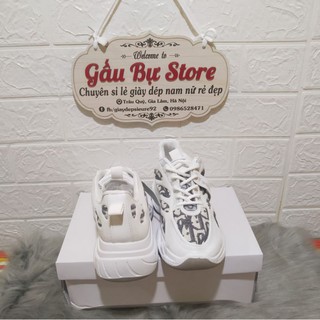 Giày Sneaker Nữ Hoạ Tiết Chìm Hot Hit