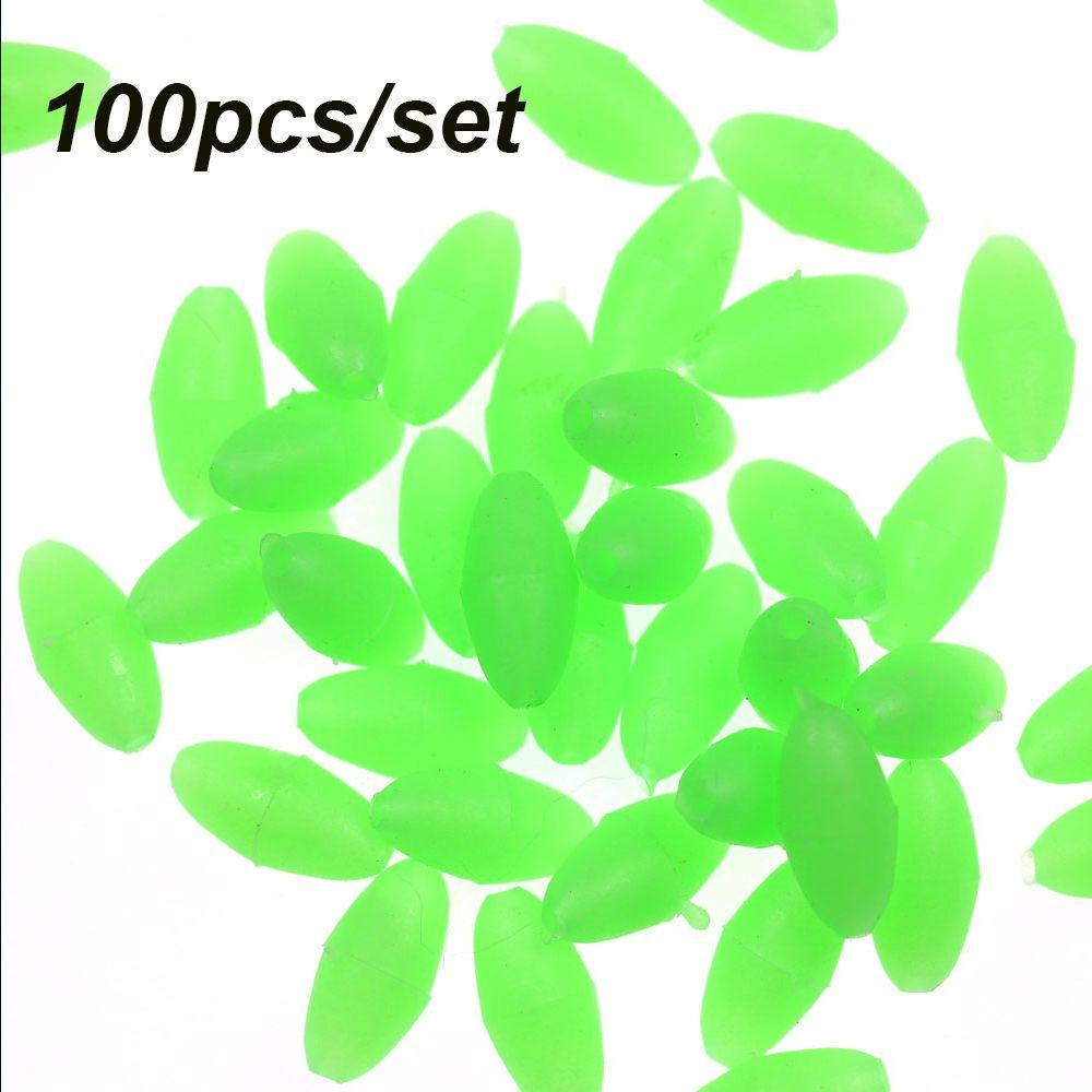 Bộ 100 Phao Nổi Câu Cá Hình Oval Phát Sáng Ban Đêm Mới