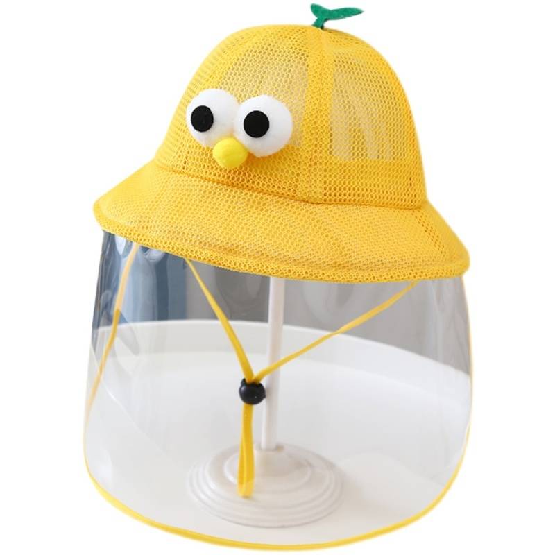 Mũ tai bèo có lưới bảo vệ chống giọt bắn có thể tháo rời hình hoạt hình dễ thương cho bé