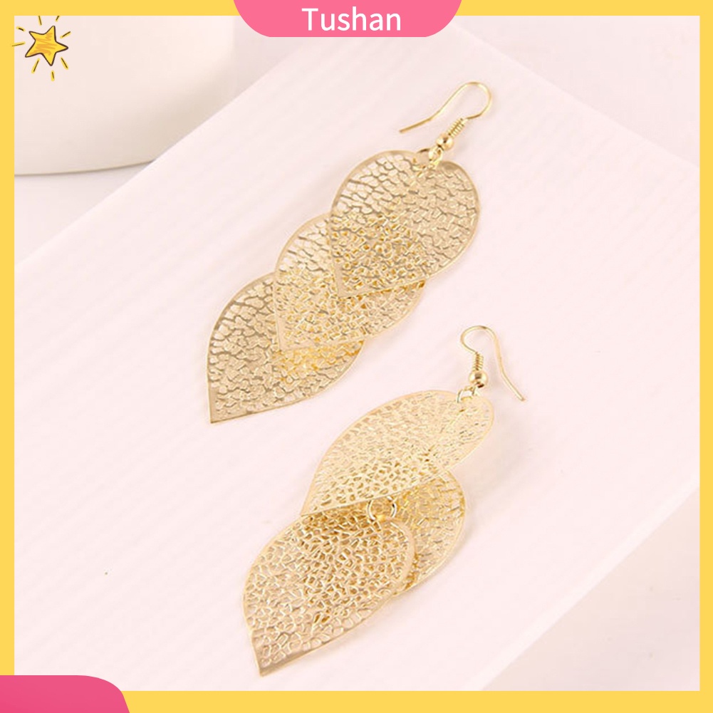Đôi Khuyên Tai Hình Chiếc Lá Thiết Kế Thời Trang