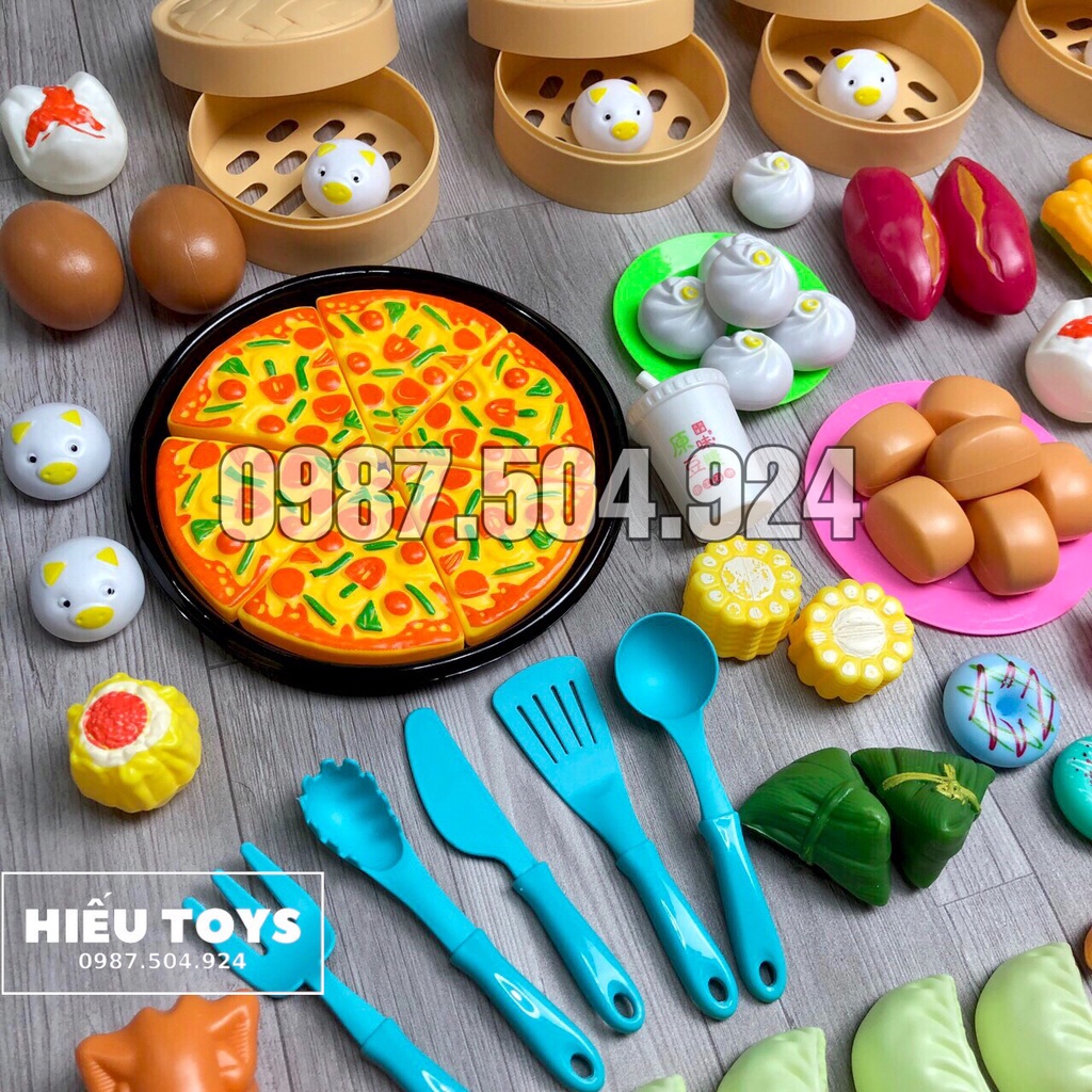 Đồ Chơi Trẻ Em Bộ Đồ Ăn Bánh  Bao Pizza  Chất Nhựa ABS Cao Cấp Cho Bé  Từ 1 Đến 8 Tuổi Hiếu Toys