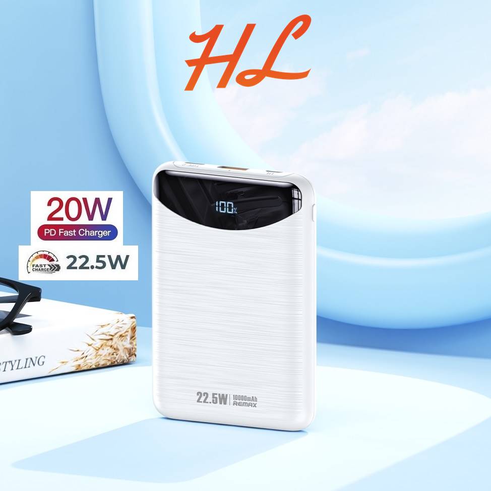 Pin Dự Phòng Mini Remax RPP-60 10000mAh (Sạc Nhanh QC3.0, VOOC 22.5W, Type-C PD20W) - Hưng Long PC