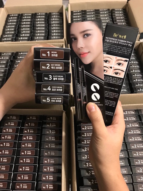 Chì kẻ chân mày  Be’well Eye Brow Pencil - sắc nét, chống trôi, chì mềm