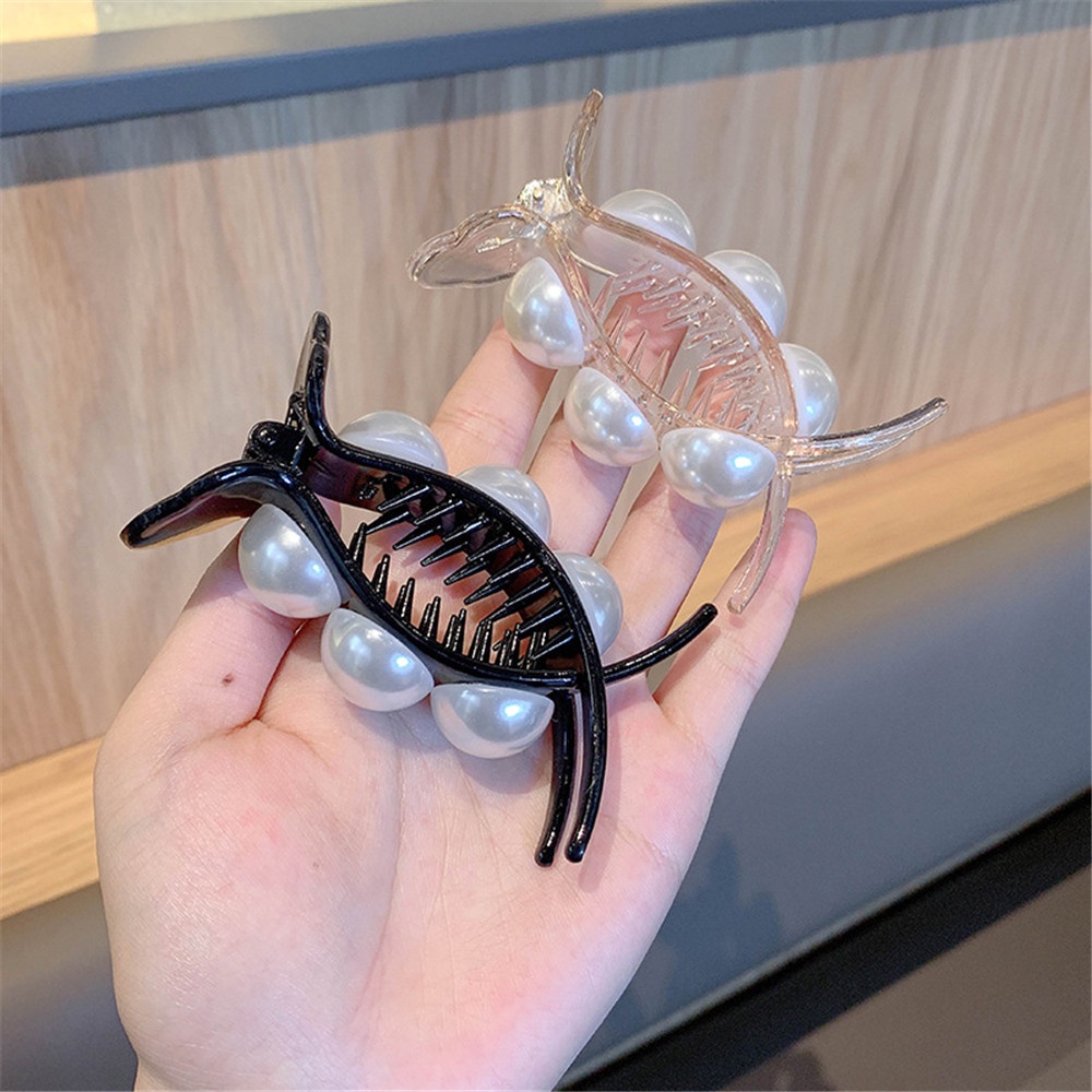 1 Kẹp Tóc Đính Ngọc Trai Lớn Đơn Giản Thanh Lịch Cho Nữ