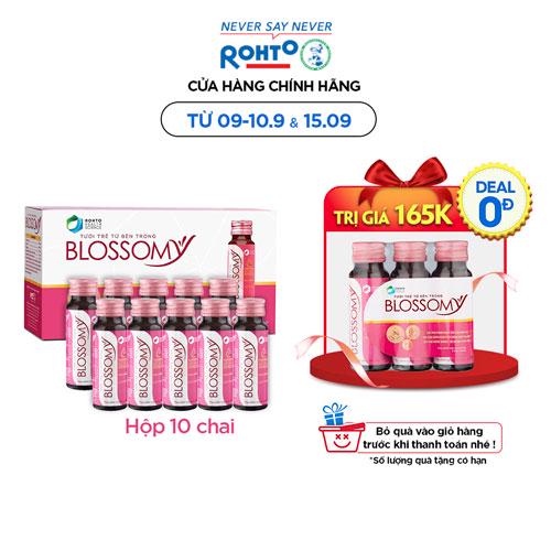  Thực phẩm bảo vệ sức khỏe giúp da sáng đẹp và dạ dày khỏe Blossomy hộp 10 chai x 50ml