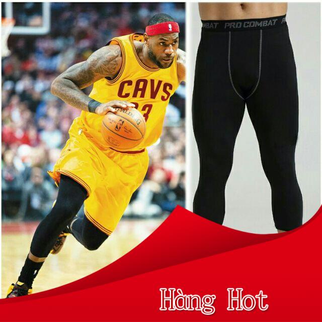 Quần bó lửng 3/4 , quần bó ngắn cao cấp Procombat, legging, bóng rổ, Gym dành cho dân thể thao