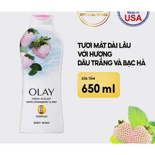 Sữa tắm Olay Body wash Strawberry & Mint 650ml