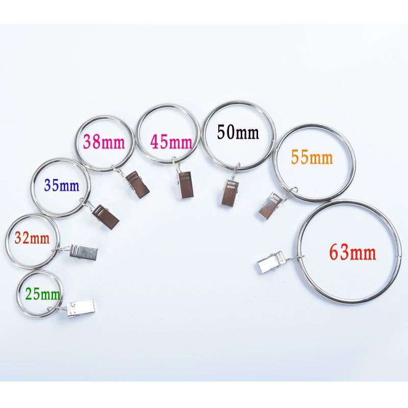 Móc kẹp có vòng, treo tranh vải, rèm cửa, ảnh, poster (1 CÁI), thép không gỉ