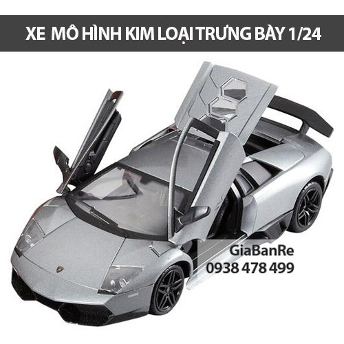 Mô Hình Kim Loại Siêu Xe Murcielago Lp670-4 Sv Tỉ Lệ 1:24 - Xám - Mz - 8315x