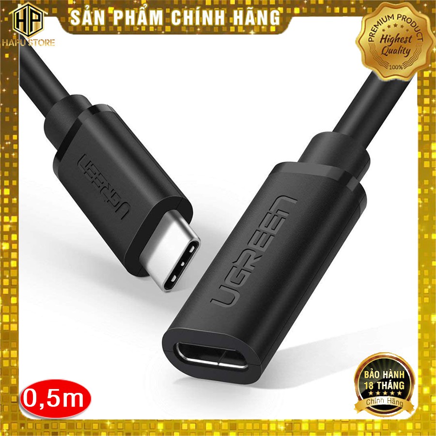  Cáp nối dài USB Type C Ugreen 40574 dài 0,5m chính hãng - Hapustore | BigBuy360 - bigbuy360.vn
