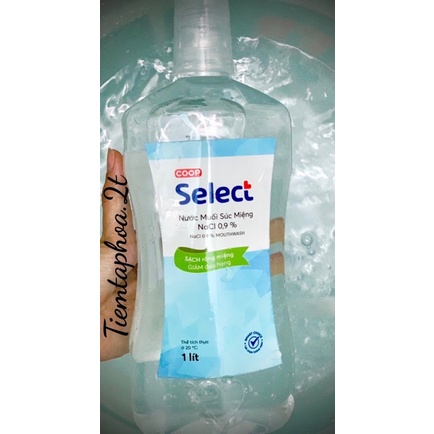 Nước muối súc miệng Nacl 0,9% Coop Select 550ml - 1 lít