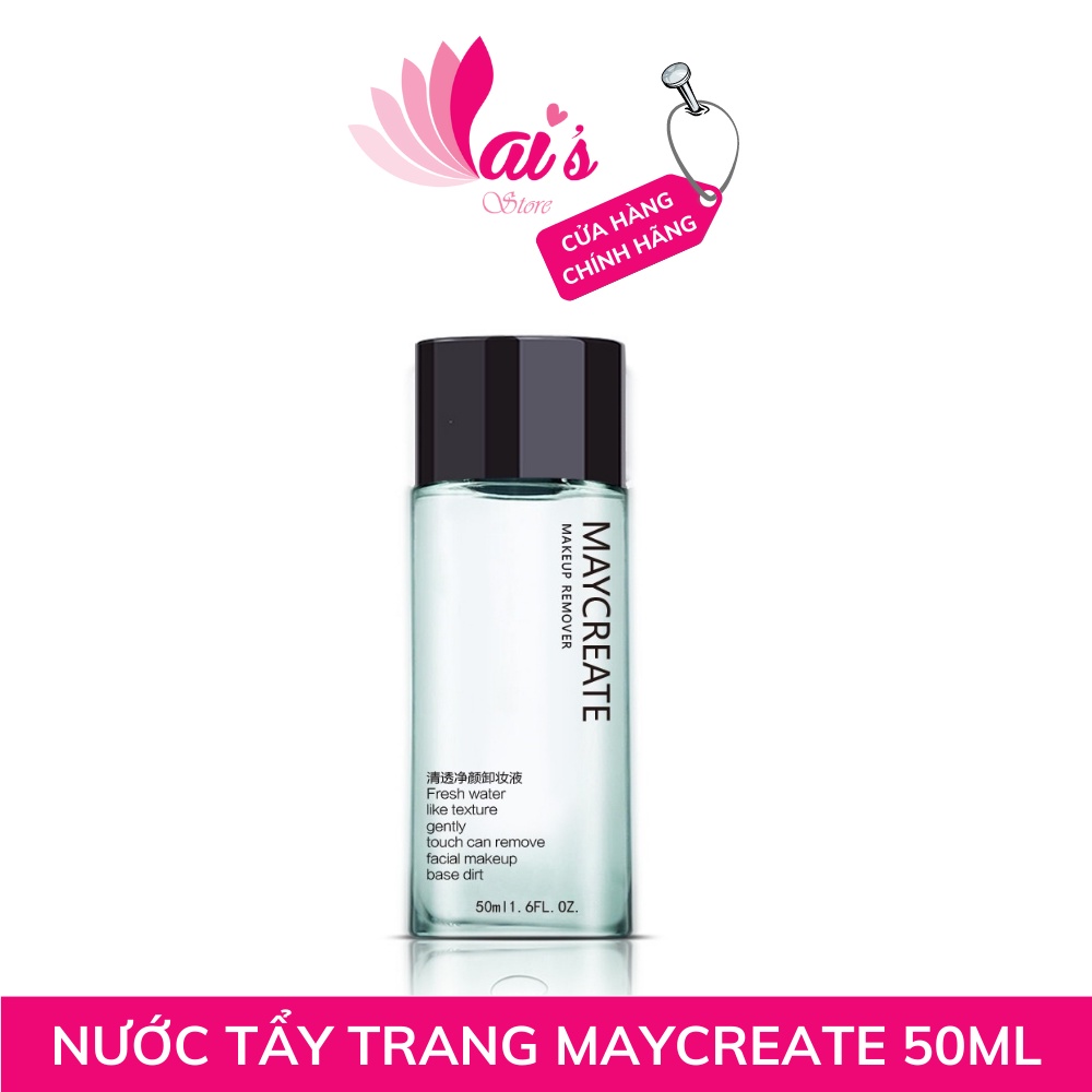 Nước Tẩy Trang Maycreate Gather Beauty 50ML Sạch Sâu, Dưỡng Ẩm Nhẹ Nhàng, Tẩy Trang Mặt, Môi, Mắt Chính Hãng