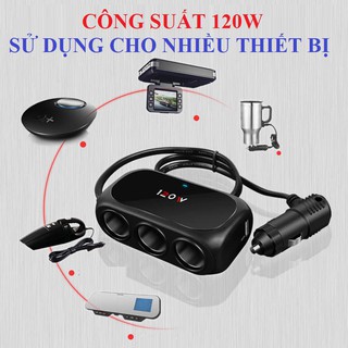 Bộ Chia Tẩu 3 Cổng + 2 USB Cao Cấp WT - D23