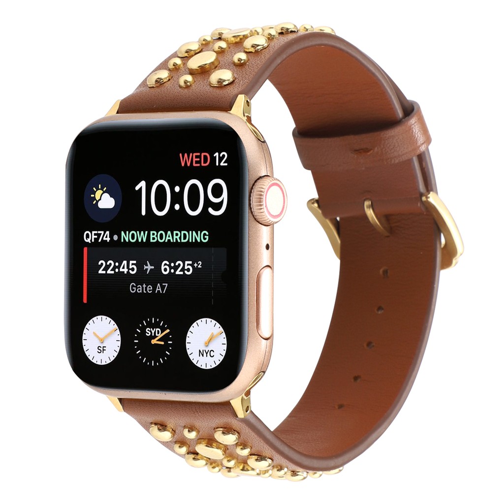 Dây Đeo Bằng Da Thời Trang Cho Đồng Hồ Thông Minh Apple Watch 4 / 3 / 2 / 1, 38mm / 42mm / 40mm / 44mm