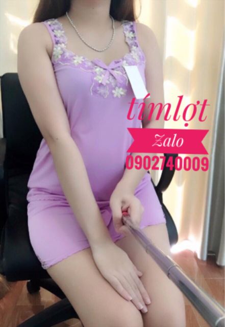 Đồ Bộ ngủ thun lạnh bản ren | BigBuy360 - bigbuy360.vn