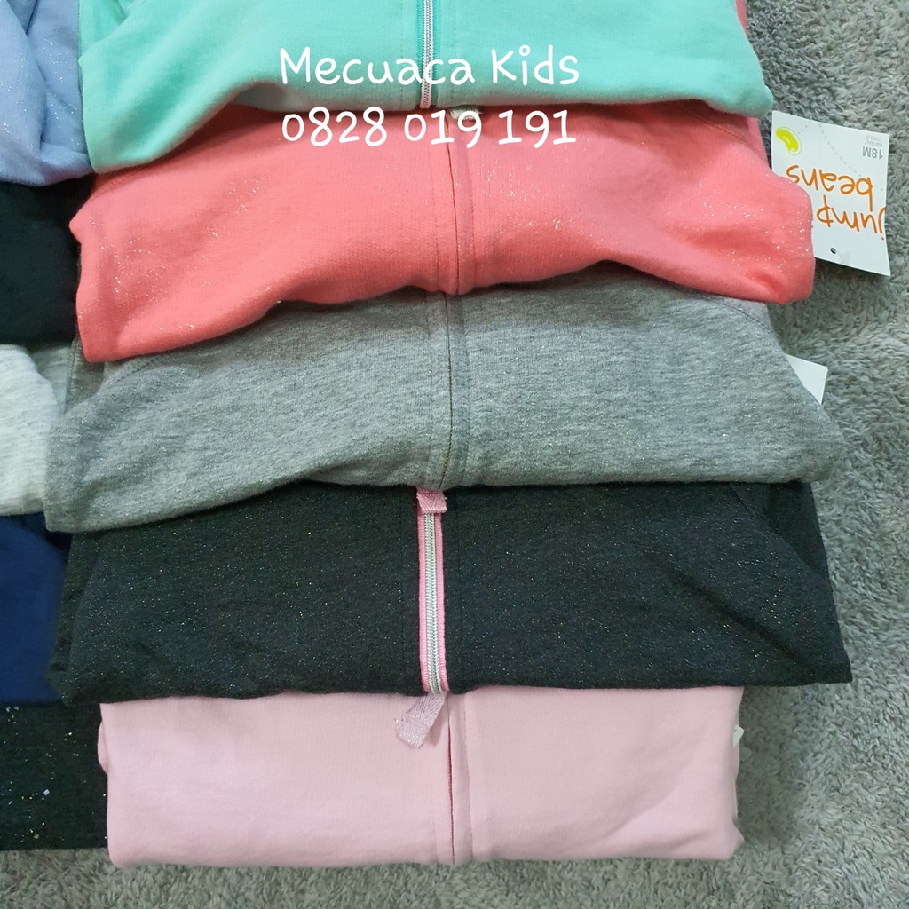 [12m-5y] Áo khoác hoddie có mũ dài tay thu đông da cá mềm, mỏng Jumpingbeans xuất dư xịn cho bé gái