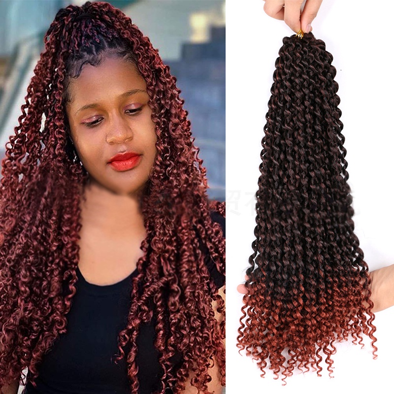 Tóc giả xoăn WIGSIN dài 18 inch phong cách bohemian thời trang cho nữ