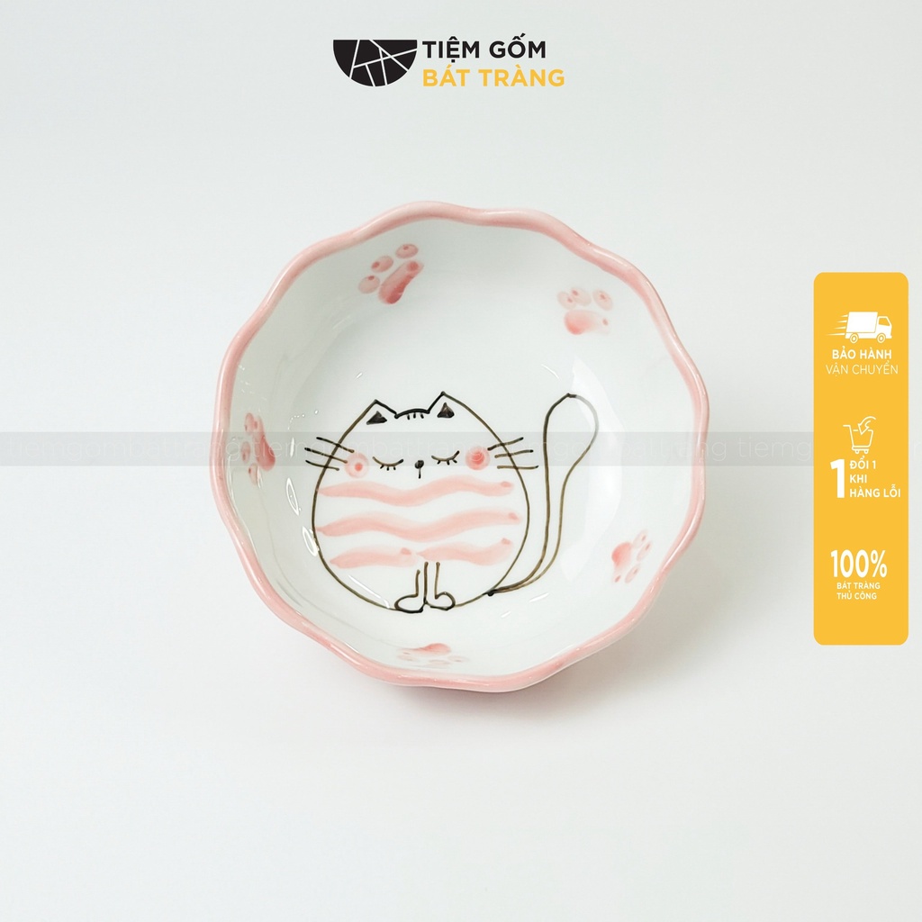 Bát Ăn Chè Bát Sứ Viền Lượn Hoạ Tiết Vẽ Tay Gốm Sứ Bát Tràng Cao Cấp Nhiều Mẫu Cute Ăn Cơm Tô Canh Đựng Salad