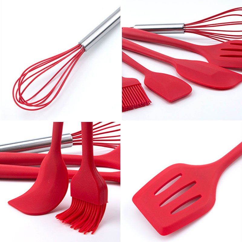 Bộ 5 dụng cụ làm bánh bằng silicon màu hồng đáng yêu